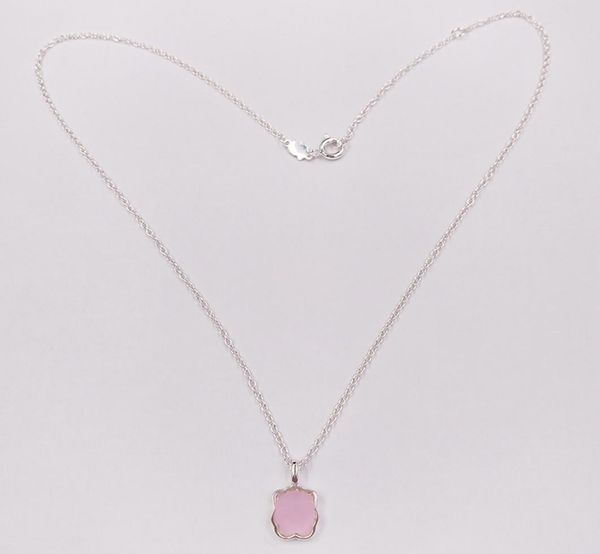 

silver bear color necklace with quartzite authentic 925 sterling andy jewel 6154345703634414
