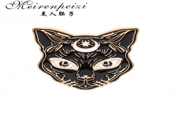 

classic mystical sphynx gothic witch cat brooch lapel pin animal jewelry clothing accessories gift for herhis9376016, Gray