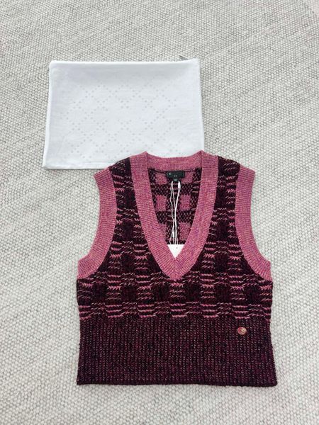 

Womens Designers Tanks Knit Vest Sweaters T Shirts Designer Striped Letter Sleeveless Tops Knits Fashion Style Ladies Pullover High quality woven vest A4, Multi