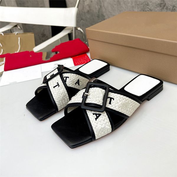 

fashion slippers 2023 clity luxury design summer men's and women's flats thick soled leather rubber lettering logo casual cartoon, Black