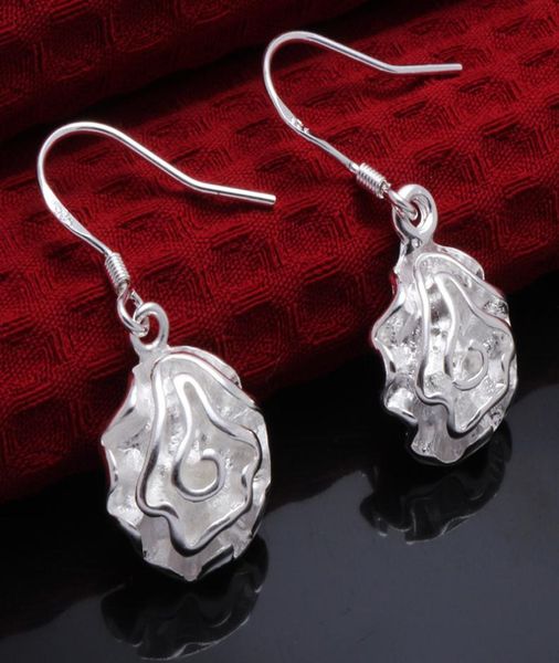 

fine 925 sterling silver earring for women 2020 new xmas fashion 925 silver rose round hoop dangle earring link italy nice ae8924282