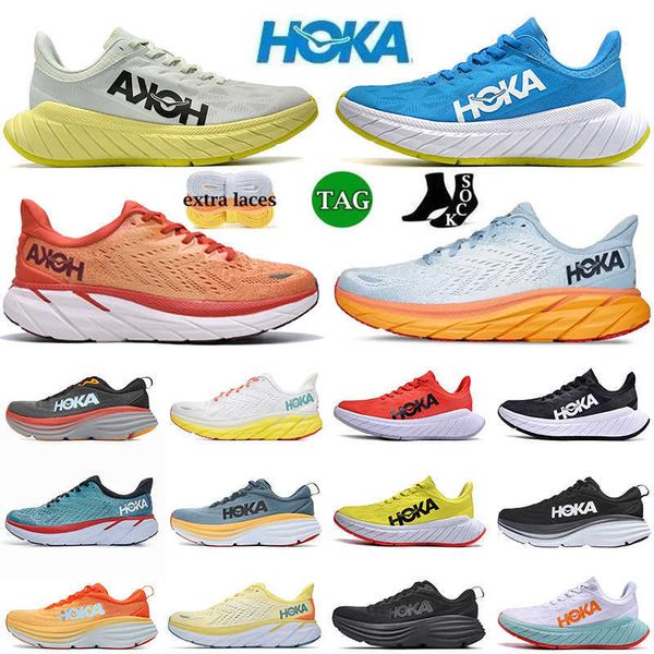 

2023 original hoka one bondi running shoes designer clifton 8 sneaker black white orange amber yellow goblin blue men women trainer sports s
