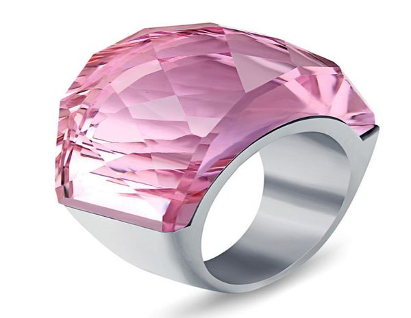 

stainless steel rings jewelry royal vintage geometric zircon cluster rings whole men women titanium steel rings l2993849, Golden;silver