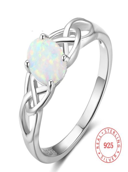 

2 mix design fashion white opal ring 925 sterling silver valentines day prensent celtic wedding rings1603727, Golden;silver