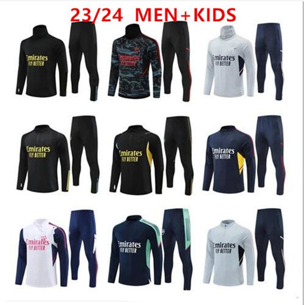 

22 23 24 arsen tracksuit soccer jerseys pepe saka boys gunners training suit odegaard thomas tierney smith rowe 22 23 transport men kids 10/, Black