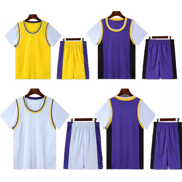 

short sleeve children's basketball suit boys' kindergarten primary school students' training printing competition fake two je, Black;red
