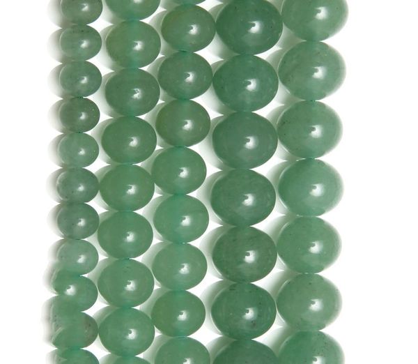 

8mm natural stone green aventurine round loose beads 15quot strand 4 6 8 10 12 14mm pick size for jewelry making4350741, Black