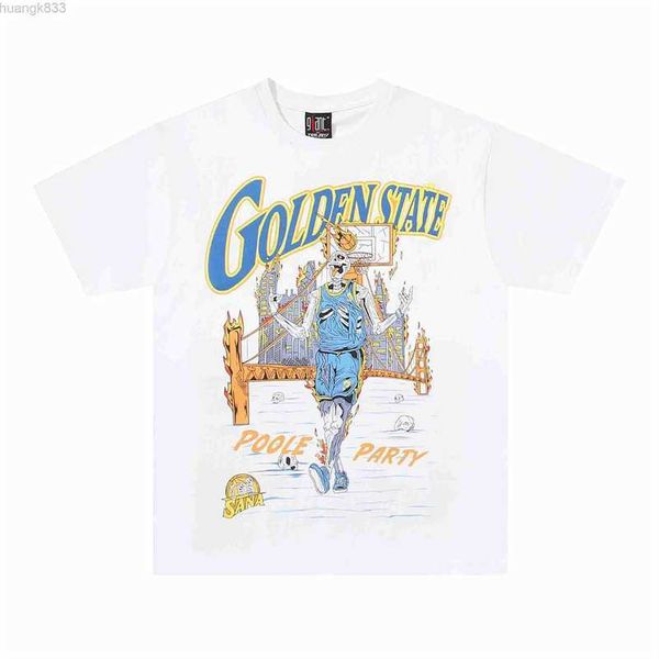 

poole american skull style street fun hip hop casual t-shirt, White;black