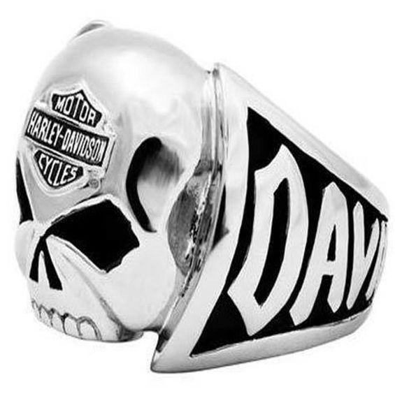 

size 615 retro domineering locomotive trend of personality rock punk ring men motorcycle ring skull ring9560427, Golden;silver