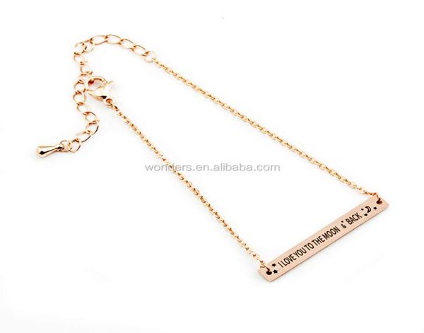 

bracelet i love you to the moon and back stainls steel gold plate jewelry4849709, Golden;silver