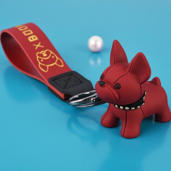 

fashion punk french bulldog key rings leather for women bag pendant jewelry trinket men039s car keychain9360191, Slivery;golden