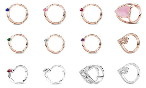 

2020 spring pandora ring 925 sterling silver rose gold pink enchanted crown rings original fashion diy charms jewelry for women ma7323016, Slivery;golden