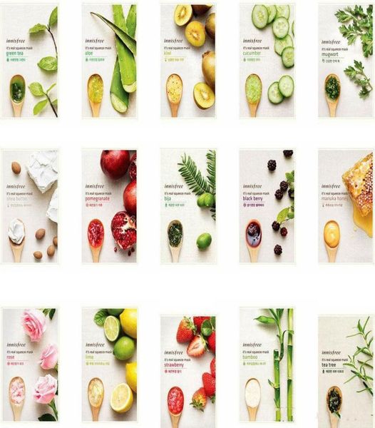 

15 kinds innis squeeze mask sheet moisturising face skin treatment oilcontrol facial mask peels skin care pilate via fedex dh6373287