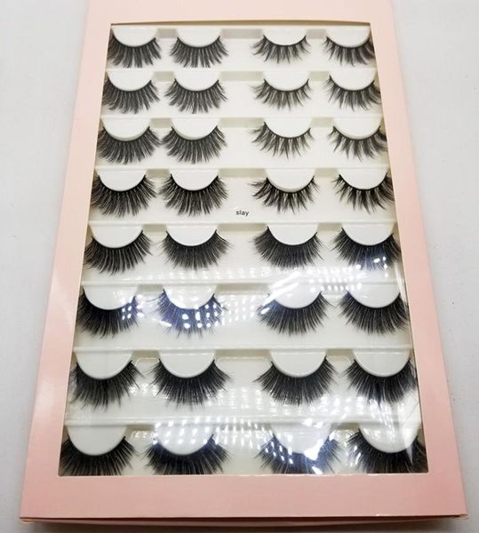 

16 pairs mink lashes bulk natural false eyelashes thick fake lash handmade soft eyelash makeup extension whole3283511