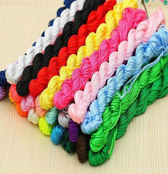 

30meters nylon chinese knot cord for braid jewelry beading thread bracelet string 1mm2129081, White;red