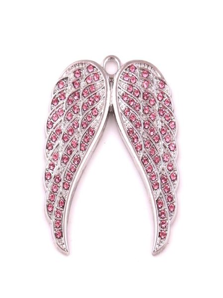 

double angel wing pendant silver color feather collar studded with crystal popular fashion jewelry valentine039s day gift8773881