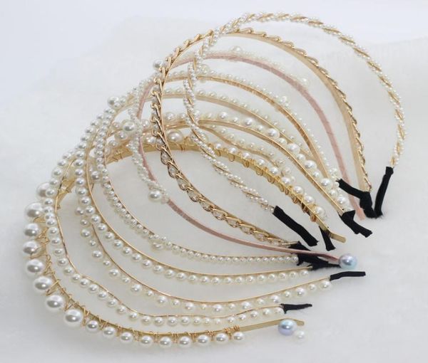 

pearl fashion hair band classic accessories headband ccvip gift ladies for party wear jewelry1035693, Silver