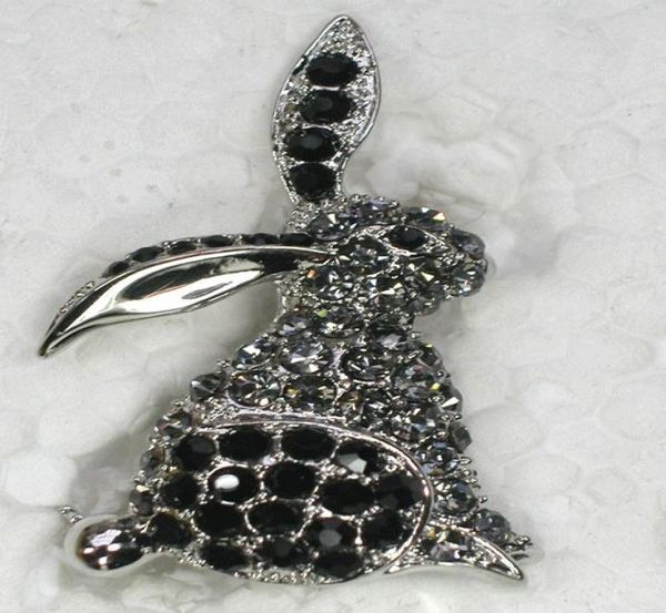 

whole crystal rhinestone easter bunny rabbit pin brooch c1843733224, Gray