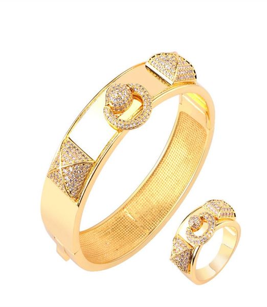 

retro ring with zircon bracelet for men and women to casual simple valentine039s day gift4548471, Golden;silver