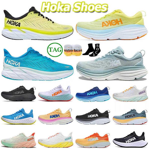 

news hoka one bondi 8 running shoes athletic local boots clifton 8 white training sneakers accepted lifestyle shock absorption highway desig