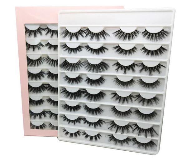 

16 pairs 25mm false eyelashes book 3d 5d faux mink eyelashes handmade fluffy eye lashes real mink lashes makeup thick fake eyelash2545536