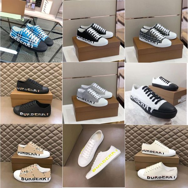 

senior designer shoes sneakers retro men's casual shoes fabric cotton canvas shoes black and white denim plaid rubber sneakers.