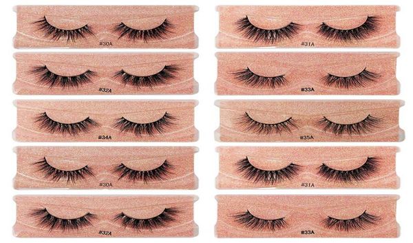 

faux mink hair 1 pair false eyelashes natural long curl supply1437840