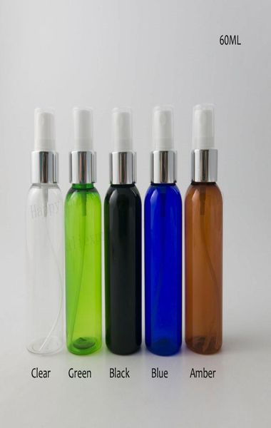 

100 x 60ml clear green black blue amber pet plastic bottle atomizer perfume mist spray 2oz pet cosmetic parfum sprayer bottle7405209