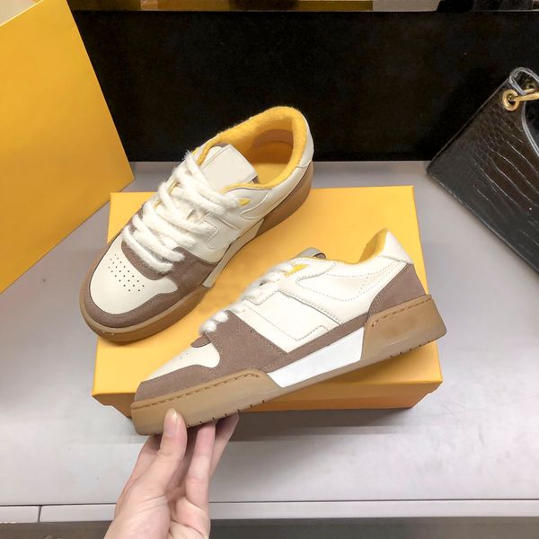 

designer shoes women's casual sneakers splicing clashing suede low round head lace up board shoes size 35-40 with box, Black