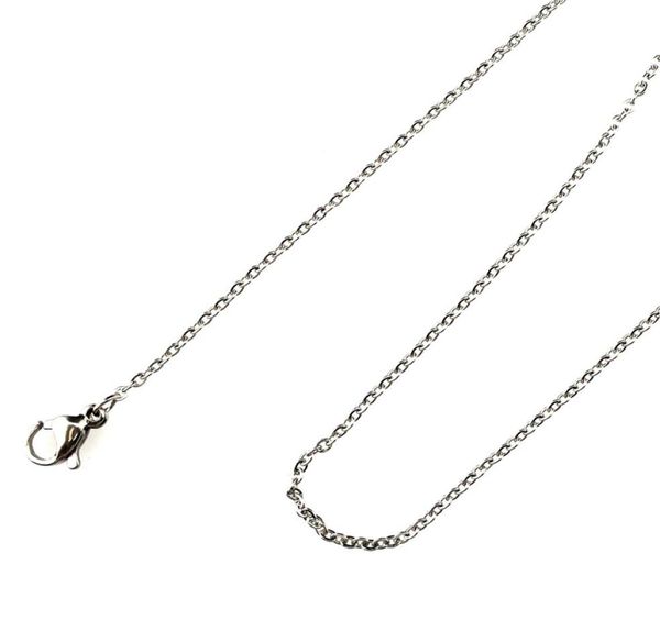 

dull silver 16mm link chain necklace stainless steel chain04302320