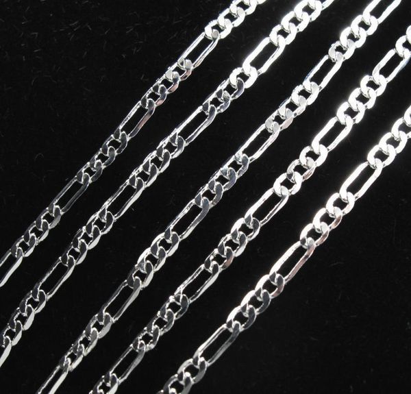 

fine 925 sterling silver chain necklacefashion men women necklace xmas new style trendy 4mm curb 30inch necklace link italy an1025331456