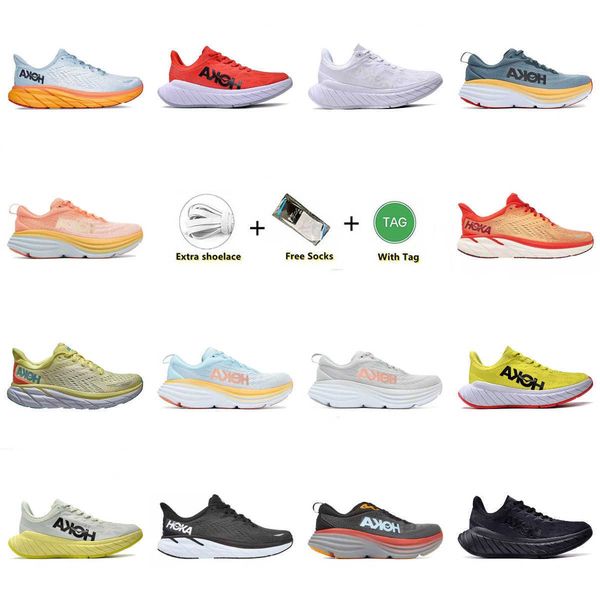

designer running shoes hoka bondi 8 sneaker men women hakas clifton diva blue citru black white anthracite castler x real teal aquarel train