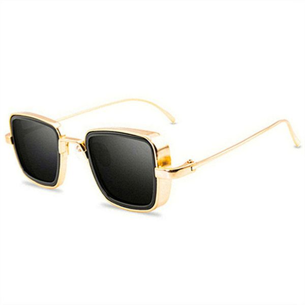 

new vintage metal steampunk sunglasses men women square sun glasses for men women stylish retro brand shades male female uv400 a397, White;black