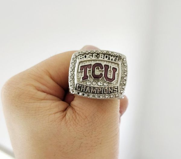 

the newes 2011 tcu horned frogs alamo bowl championship ring fan gift whole drop 5247699, Silver