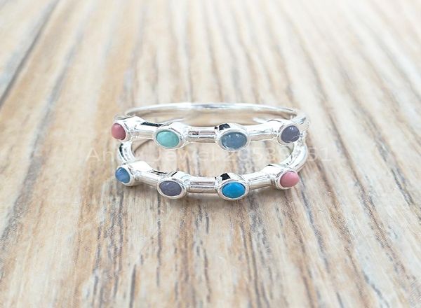 

silver super power ring with gemstones bear jewelry 925 sterling fits european jewelry style gift andy jewel c8124056303102881