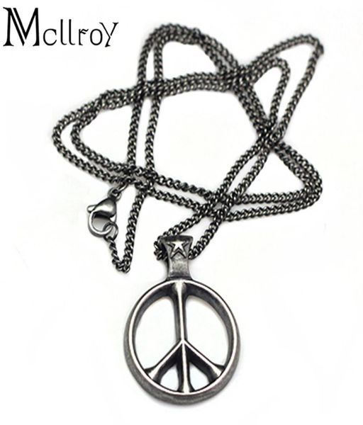 

mcllroy world peace necklace retro silver pendant simple design necklaces for men and women cody sanderson brand4697046