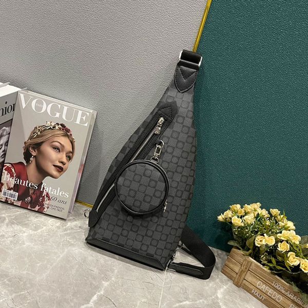 

chest bags waist bag mens cross body breast shoulder pouch check letters leather zipper cell phone purse women pouch travel handbags adjusta