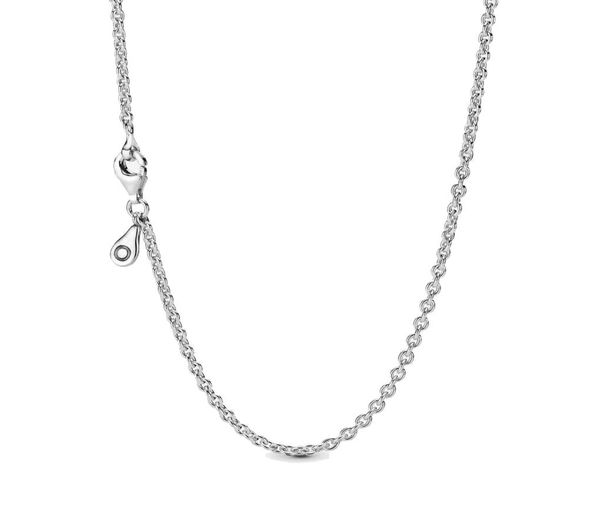 

fine jewelry authentic 925 sterling silver necklace fit pandora pendant charm cable chain necklace love engagement diy wedding nec8498236