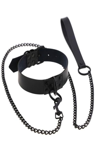 

punk choker collar leather choker bondage cosplay goth jewelry women gothic necklace with traction rope harajuku acc4628641, Golden;silver