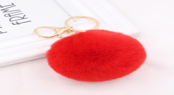 

real rabbit fur ball keychain soft fur ball lovely gold metal key chains ball pom poms plush keychain car keyring bag earrings acc3252910, Silver