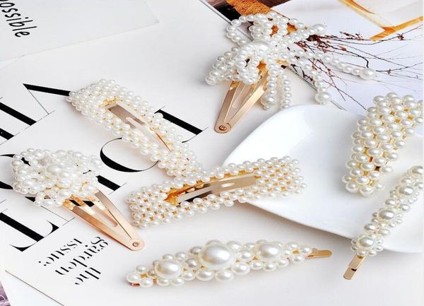 

2019 new limited barrettes clips women039s gift alloy white no fashion women girl gold silver pearl barrette hairpin hair cli9567447, Golden;silver