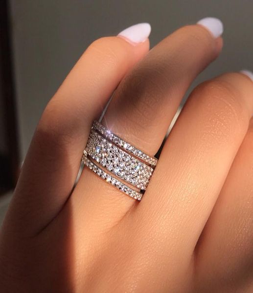 

creative wheel microset diamond ring bridal party jewelry wedding rings silver7301331, Silver