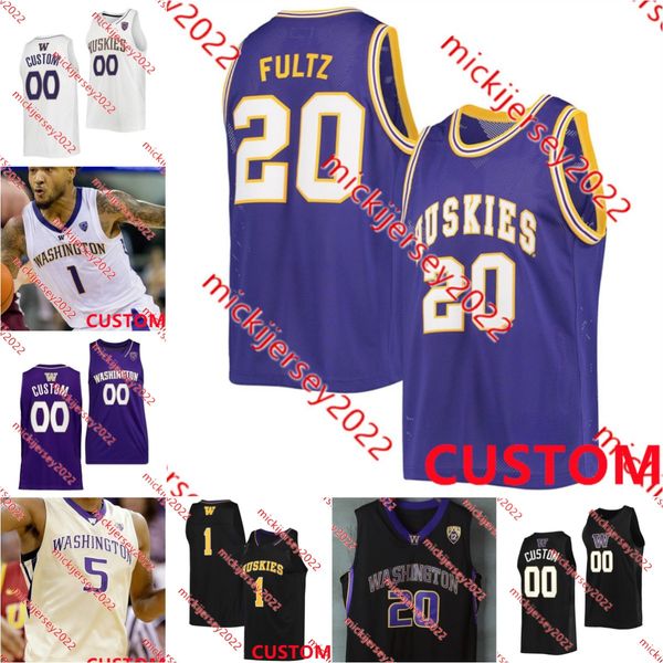 

washington huskies basketball jersey tyler linhardt samuel ariyibi griff hopkins anthony iglesia kyle luttinen sam slutske langston wilson w, Black