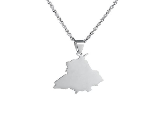

pendant necklaces stainless steel india punjab state map neckalces for women ethnic jewelry9876194, Silver