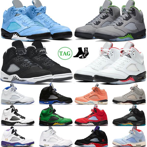 

5 5s basketball shoes mens womens oreo black metallic fire red hyper royal green bean unc stealth bluebird what the men outdoor sneakers spo