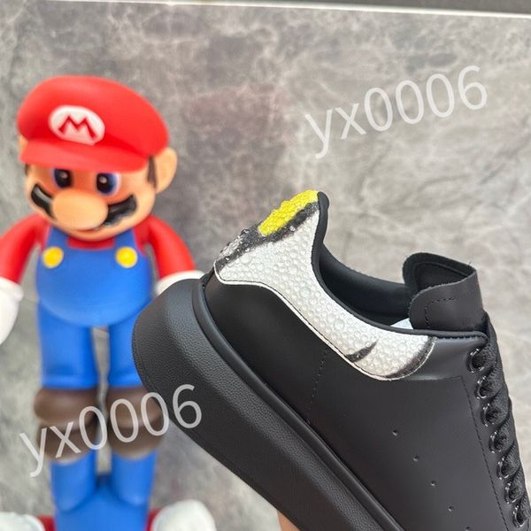 

new luxurys designer flat sneaker trainer casual shoes denim canvas leather white fashion platform mens womens sneakers 35-46, Black