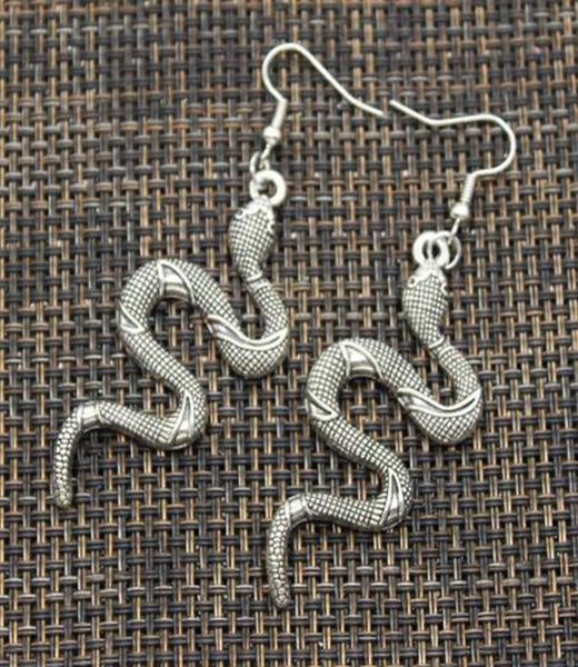 

trendy vintage snake shape dangle earrings for women girl retro drop earrings cute small object earring jewelry1093961, Golden;silver