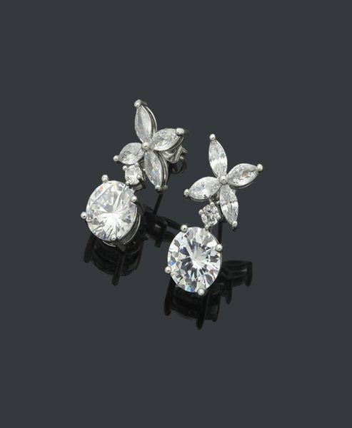 

2023 luxury diamond stud branded logo engrave jewelry lady studs trendy designer earrings stainless steel silver elagant women sma4565277, Golden;silver