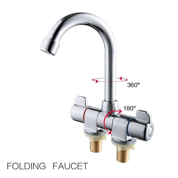 

brass folding cold water faucet tap 205*125mm boat rv caravan camper 001