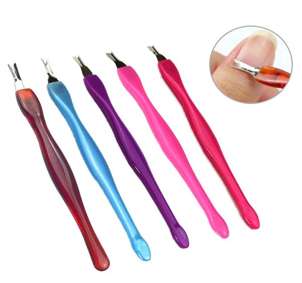 

stainless steel cuticle pusher nail art fork manicure tool for trim dead skin fork nipper pusher trimmer cuticle remover2725685